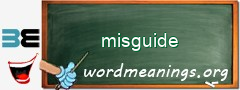 WordMeaning blackboard for misguide